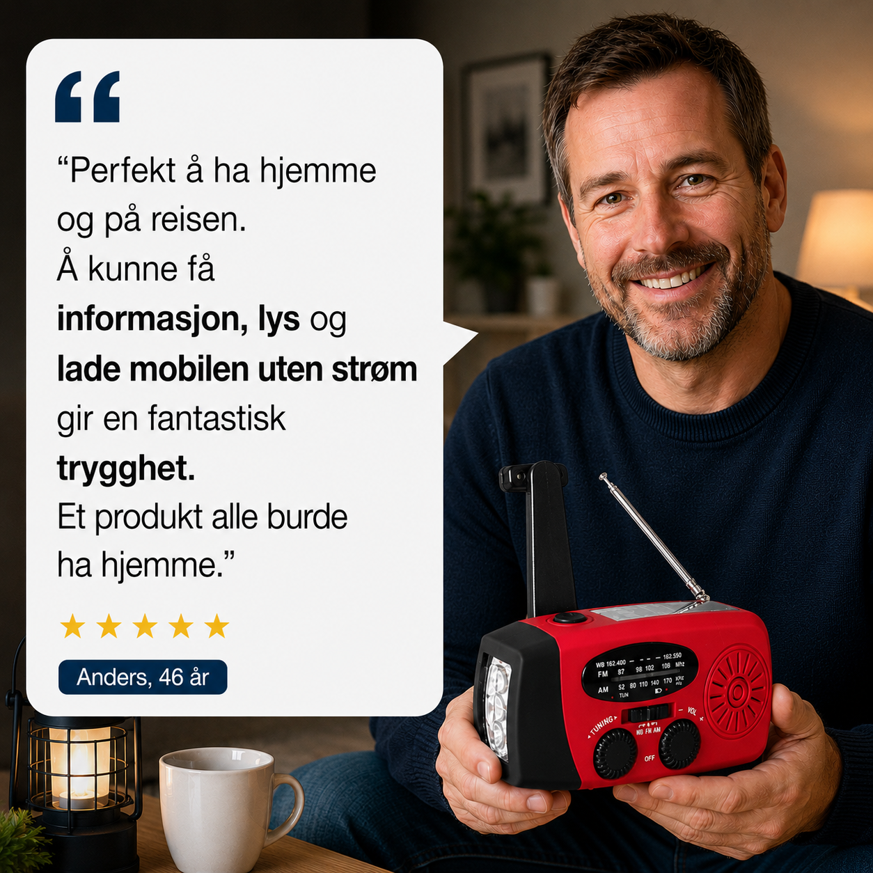 Nødradio - Radio, lys og strøm i nødsituasjoner